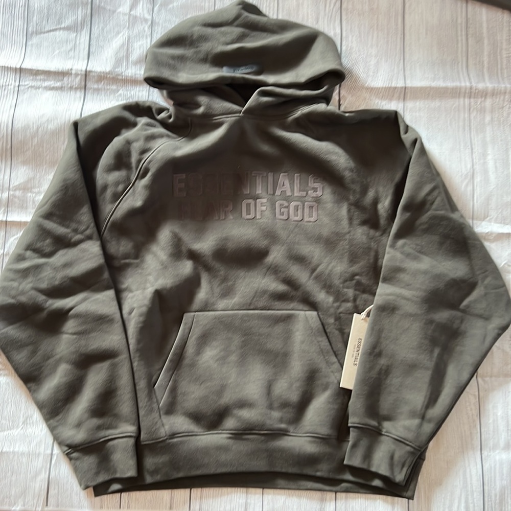 Essentials Fear Of God Off Black Hoodie